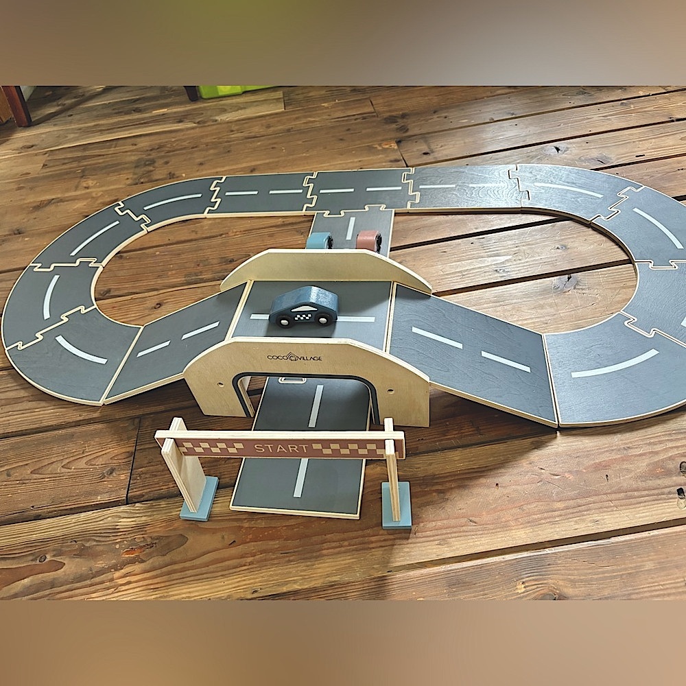 Coco Village Wooden Car Racetrack Toy